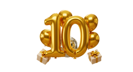 10Years Anniversary Celebration, Vector Design  Template isolated in white background PNG,.