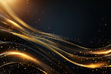 Luxurious Gold and Black Silk Fabric with Elegant Satin Folds, Shimmering Metallic Texture, and Premium Design for Glamorous Backdrops