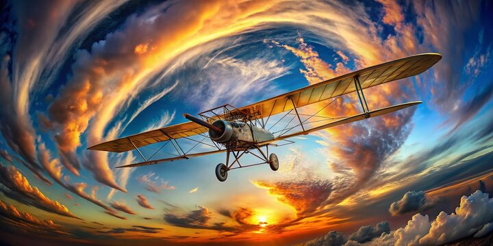 Surreal Bleriot XI: Dreamlike Aviation Pioneer Aircraft