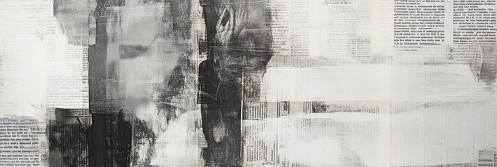 Vintage newspaper clippings overlap in a creative collage showcasing historical articles and artistic expression. Generative AI