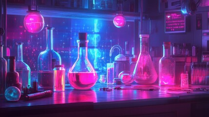 Neon Nights in the Alchemist's Laboratory: A Cyberpunk Chemistry Experiment