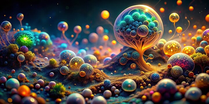 Surreal Microscopic Landscape: Ergotamine Molecular Structure