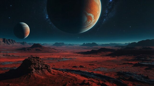 Cosmic world, alien planet