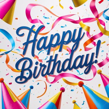 Happy birthday colorful card