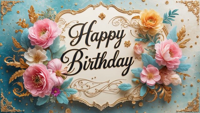 Happy birthday colorful card