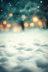 Fototapeta premium Snow forest with city buildings in winter