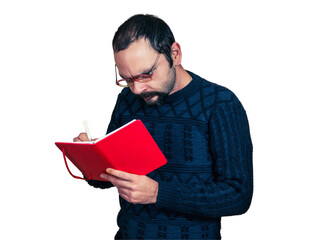 Funny geek man portrait