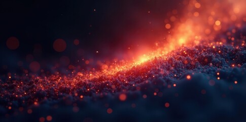 Fine particles of dust suspended in darkness, subtle light, floating, speck