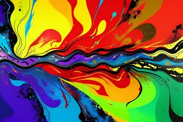 Abstract Colours Fluid Liquid 