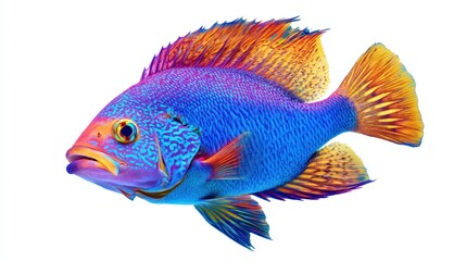 Fototapeta premium Vibrant Fish with Colorful Scales
