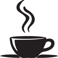 coffee cup icon silhouette
