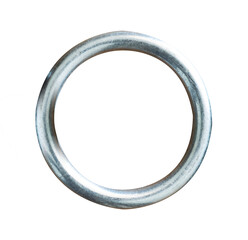 silver round metal ring isolated