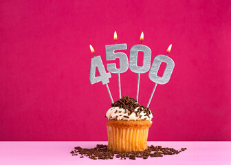 Number of followers or likes - Candle number 4500