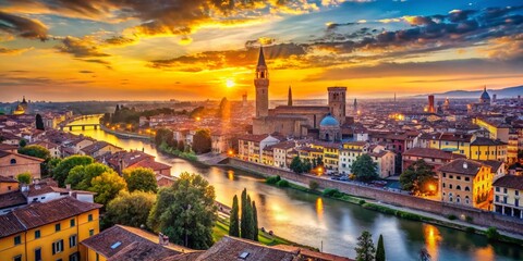 Obraz premium Verona Italy Cityscape Downtown Skyline Portrait Photography