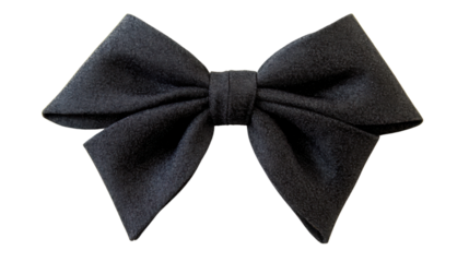Elegant black bow tie on transparent background. Transparent background