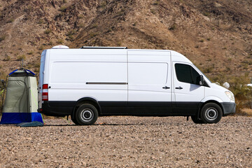 Van Camping in the Desert Mountains