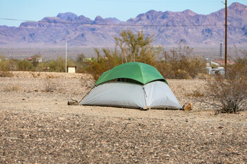 Lone Tent in the Desert