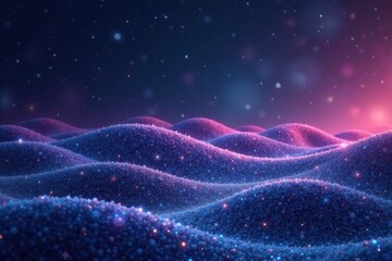 Obraz premium Atmospheric abstract background with horizontal grey waves, mist, ocean, abstract background