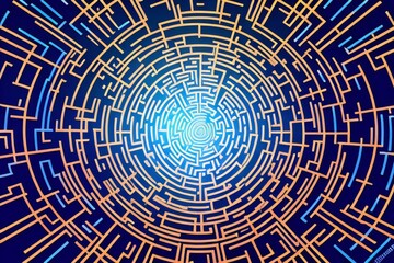 Abstract illustration of a labyrinth, maze