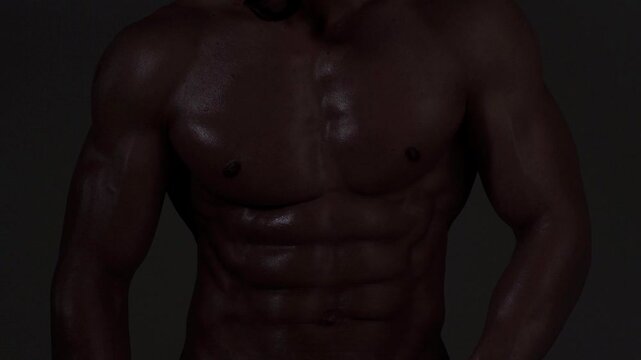 Sexy topless shirtless young man. Handsome muscular man. Sexy body of fit male sexy model. Beauty man with perfect muscular body. Hot naked young middle eastern guy enjoying his muscular body.