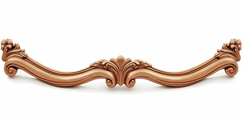 Elegant Ornate Copper-Colored Decorative Element Enhances Interior Design Beautifully.