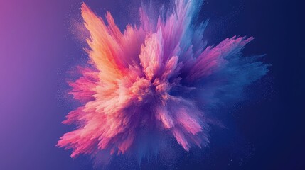 Obraz premium Vibrant Color Explosion with Soft Pastel Hues on Dark Background