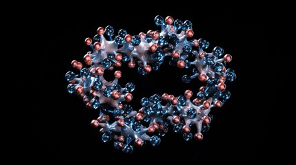 Microscopic 3D Render of a Molecular Structure