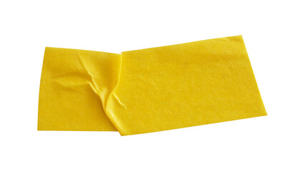 wrinkled yellow tape isolated element