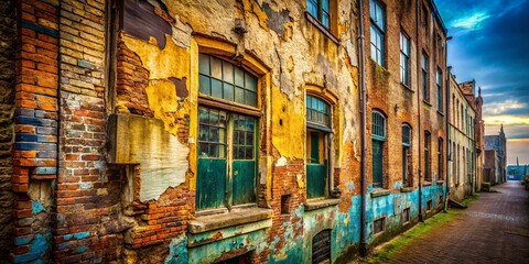 Fototapeta premium Vintage Canvas Texture: Aged Architectural Photography Background