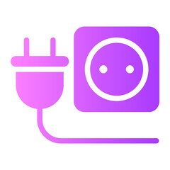 power cable gradient icon