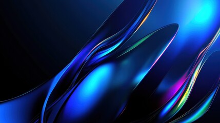 Naklejka premium Abstract Blue Waves