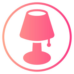 Obraz premium table lamp gradient icon