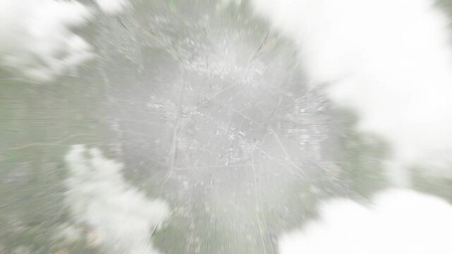 Earth zoom in from space to Downey, California, USA. Followed by zoom out through clouds and atmosphere into space. Satellite view. Travel intro. Images from NASA