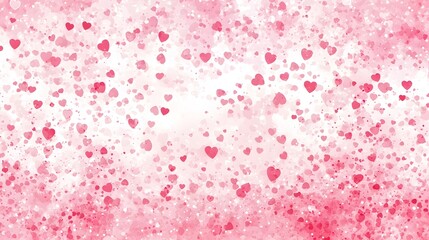 Gentle pink banner with a soft gradient and scattered hearts creates a modern romantic aesthetic perfect for Valentine s Day anniversaries proposals or other love themed designs and