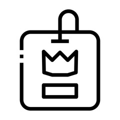 tag brand Line Icon