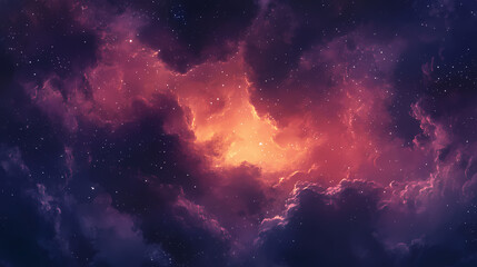 Naklejka premium Lagoon nebula in sagittarius constellation captured with hydrogen alpha filter showcasing vibrant cosmic clouds and stellar formations. Stellar Lagoon. Illustration