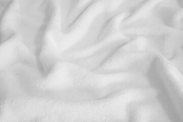 Obraz premium wavy white towel texture background