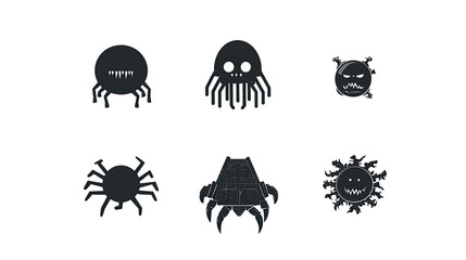 Fototapeta premium Unique Space Alien Creature Graphics Collection Generative AI