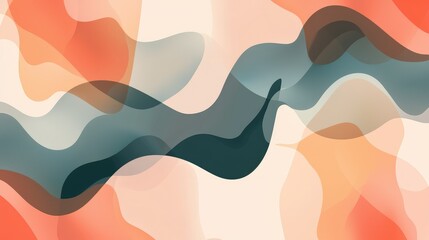 Fototapeta premium Abstract Fluid Shapes in Soft Pastel Colors for Art and Design