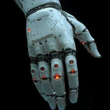 Robot Hand. Concept of AI artificial intelligence and machine learning.