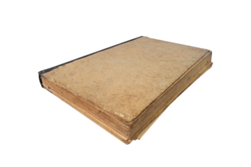 old book with blank cover isolated on white