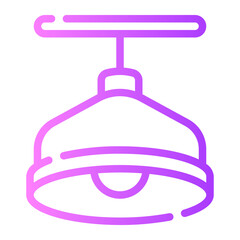 ceiling lamp gradient icon