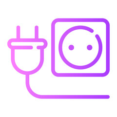 power cable gradient icon