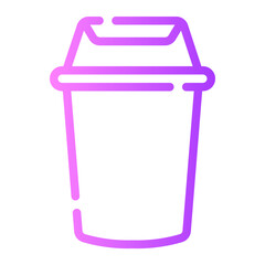 trash can gradient icon