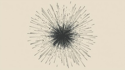 Naklejka premium Abstract Explosion Background with Radiating Lines and Particles