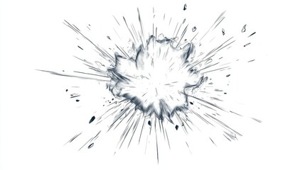 Obraz premium Abstract Explosion Design with Dynamic Energy and Movement Effects