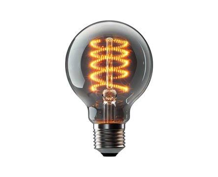 Vintage Light Bulb with Illuminated Filament Design
