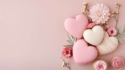Romantic Pink Aesthetic: Hearts, Roses, and Sweets for Valentine's Day, 