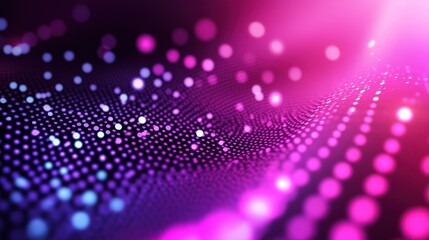 Abstract Pink and Purple Digital Wave Background