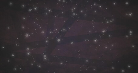 Naklejka premium Image of white stars over black lines